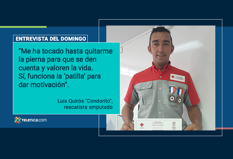 Hombre sin pierna es especialista en rescates: “A los 2 meses de la amputación ya estaba salvando gente”